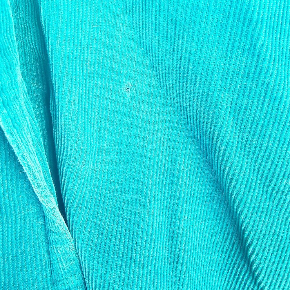Vintage 80's Pacer Aqua Teal Corduroy Winter Jacket, Sz M - Picture 4 of 10